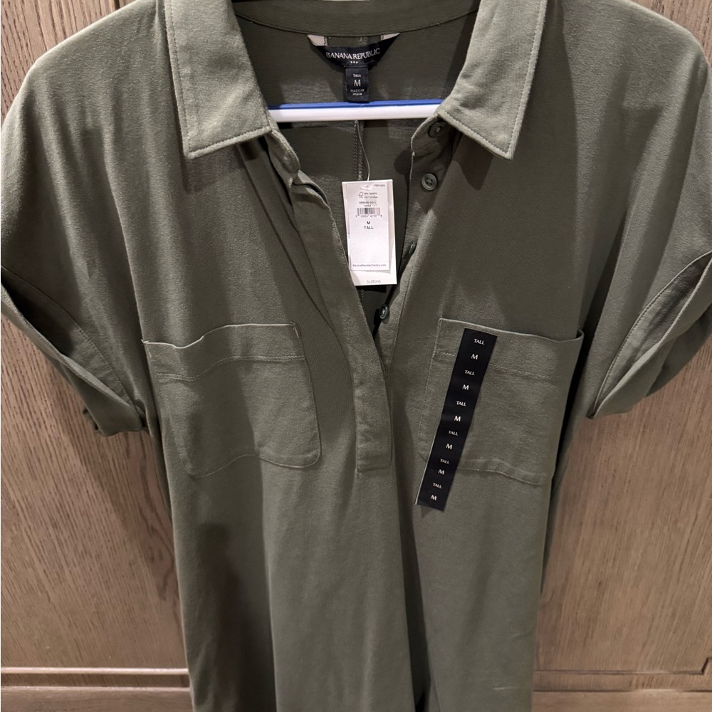 Banana Republic Women's Olive Midi Dress M Tall